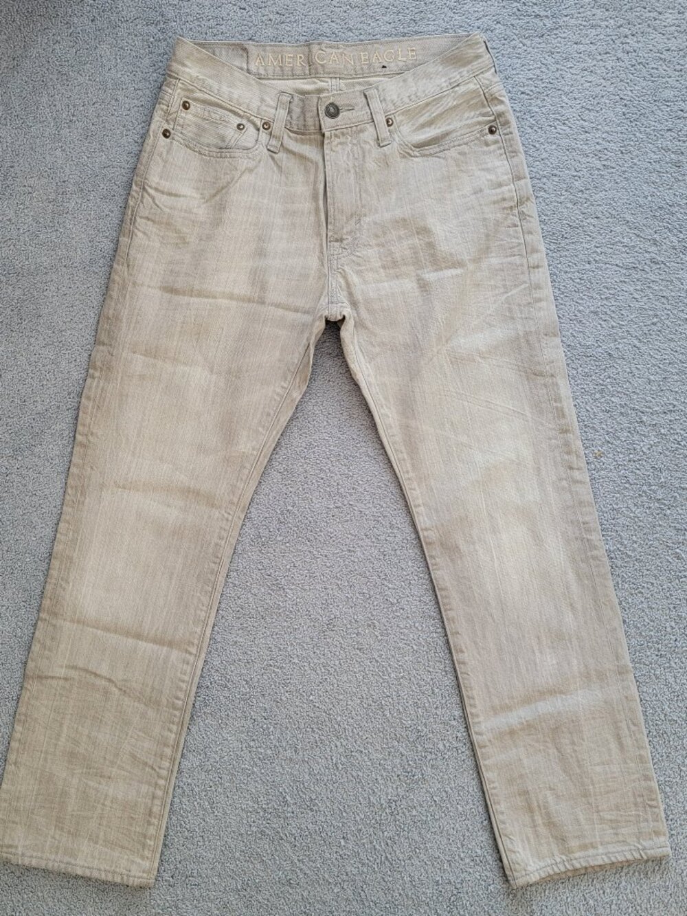 American Eagle Outfitters Slim Straight Grey 100% Cotton Jeans Mens 30x30